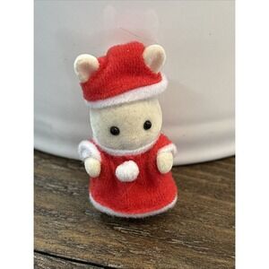 Sylvanian Families‎ Milk Rabbit Baby In Santa Claus Costume From Sleigh Ride Set